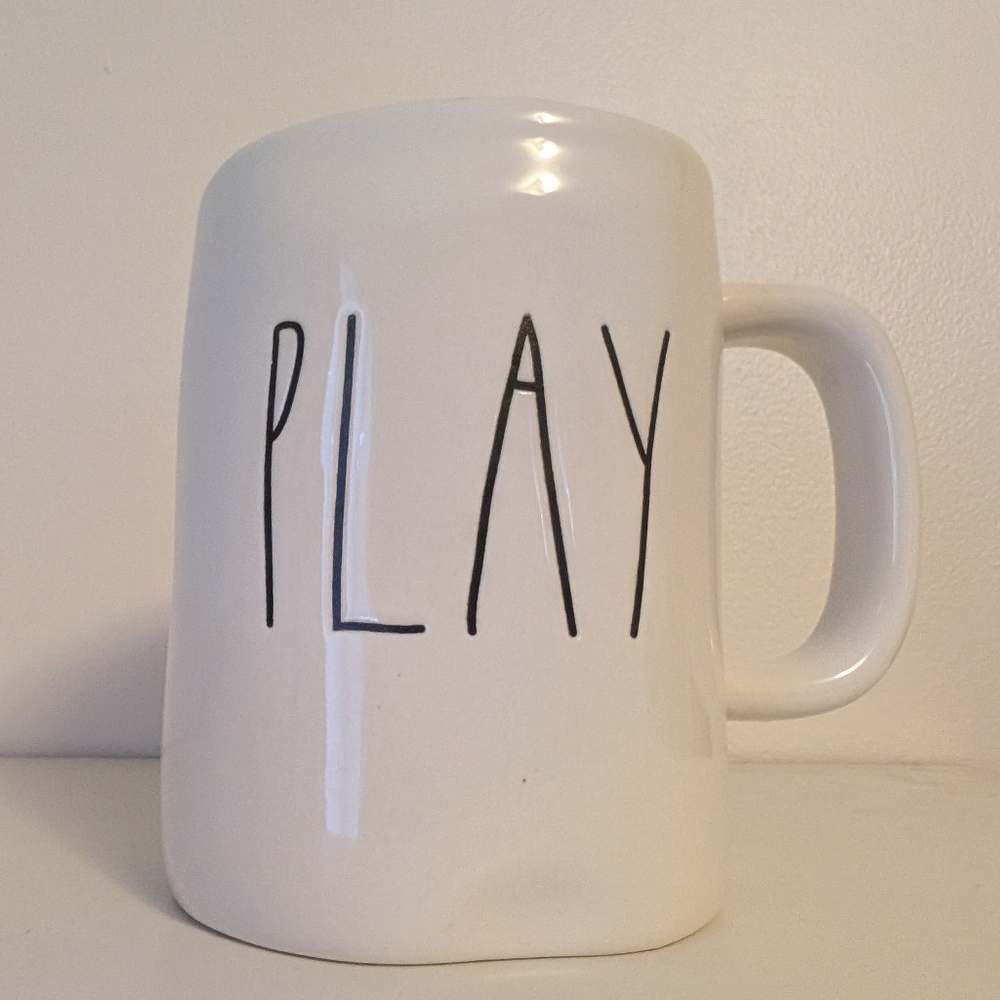 Classic White Mug with Playful Design